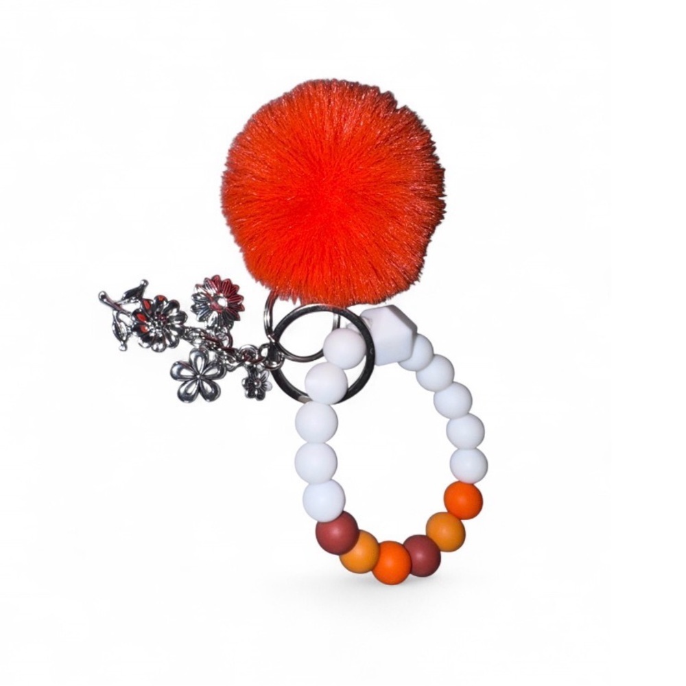 Wildflower Pop Womens Silicone Beaded Keychain - Picture 5 of 5